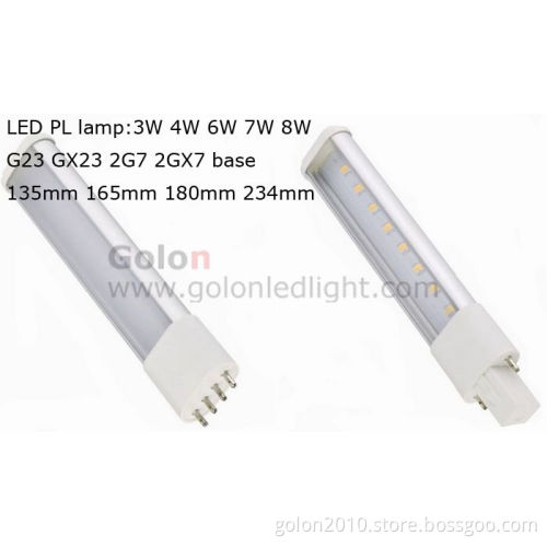 LED Pl Lamp G23, Gx23, 2g7, 2gx7, 8W/6W/4W 135/165/180/234mm Long G23 LED Pl Light